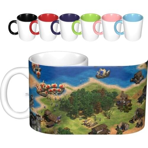 Age Of Empires Classic Battle Cup Ceramic Mugs Coffee Cups Milk Tea Mug Age Of Empires Gaming Christmas Nerd Vintage Hipster