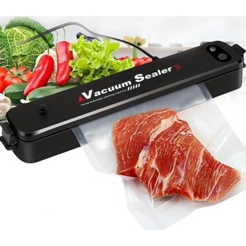 Kitchen Food Vacuum Sealer 220V/110V Automatic Commercial Household Food Vacuum Sealer Packaging Machine Include 10Pcs Bags