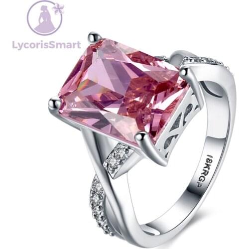 LycorisSmart 925 sterling silver purple glass gems finger ring female exquisite and iconic woman jewelry