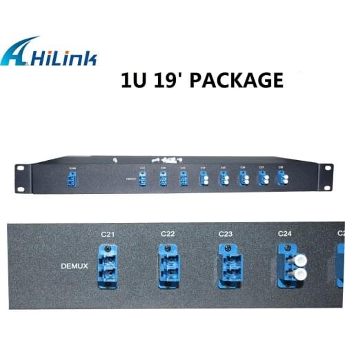 Only 1 set )19' 1U 8 Channels DWDM Mux/Demux Module , Single Fiber C21-C28 LC/UPC 0.8nm Multiplexer