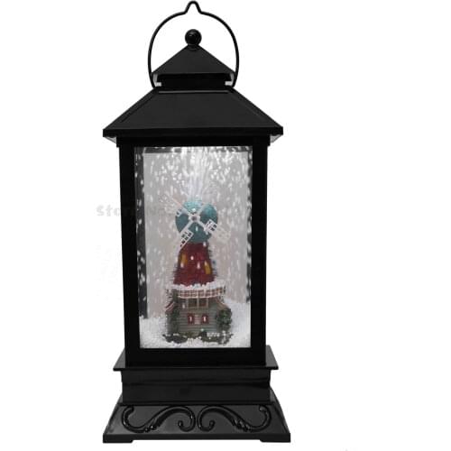 Musical Snow Lantern LEDs Fairy Lights Lamp Santa Claus Shaped Lighting with 3 Songs for Party Decoration Festival Kids Gifts