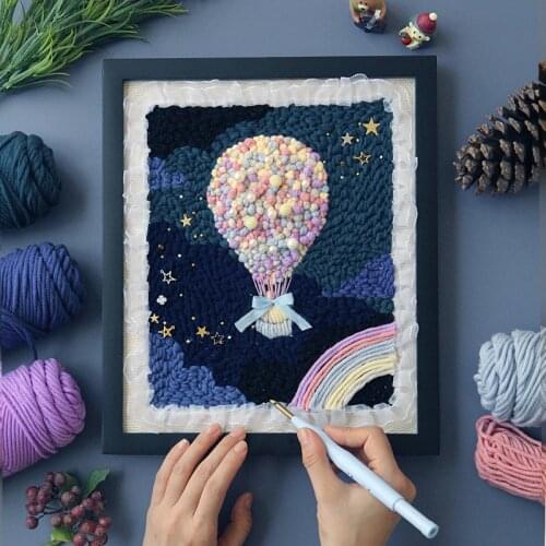 25*30CM Modern DIY Knitting Embroidery Set Handcraft Needlework Kit Embroidery Hoop with Frame Arts and Crafts