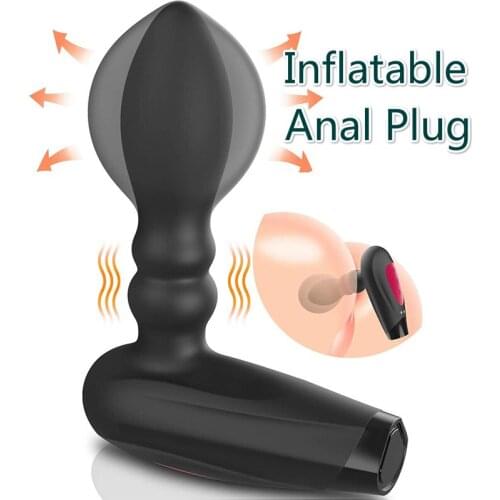Inflatable Electric Vibration Anal Plug Butt Prostate Massager Anal Plug Female Masturbation G-spot Adult Sex Toys for Couples