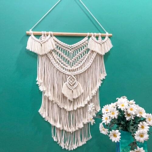 55x70cm Wall Hanging Bohemian Tapestry Cotton Woven Chic Boho Bedroom Living Room Art Study Apartment Dorm Home Decoration 1pcs