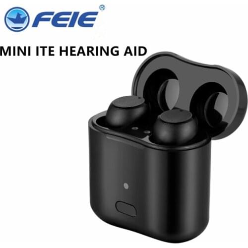 Z101 One Pair New Best Mini Size Rechargeable ITE Hearing Aid Invisible Earbuds With Recharge Charger Case Dropshipping