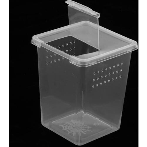 Plastic Insect Spider Habitat Feeding Box Case Container Tank Transport Case Hatching Tank