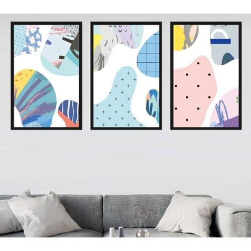 Simple and Fresh Abstract Color Poster Home Decoration Sofa Living Room Bedroom Background Frameless Printing Hanging Painting