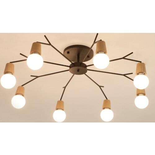 Nordic Wooden Modern LED ceiling Light For home Living Room Bedroom Ceiling Lamp Luminaire Lampara Techo