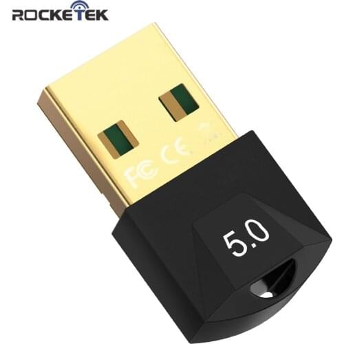 Rocketek USB Bluetooth Dongle Adapter 5.0 for PC Computer Speaker Wireless Mouse Bluetooth Music Audio Receiver Transmitter aptx