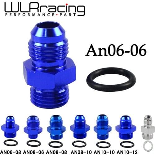 WLR - AN6-06AN/AN6-08AN/AN8-AN06/AN8-08AN/AN8-10AN/AN10-10AN/AN10-AN12 MALE to Straight Cut Male Fittings Adaptor With O-Ring