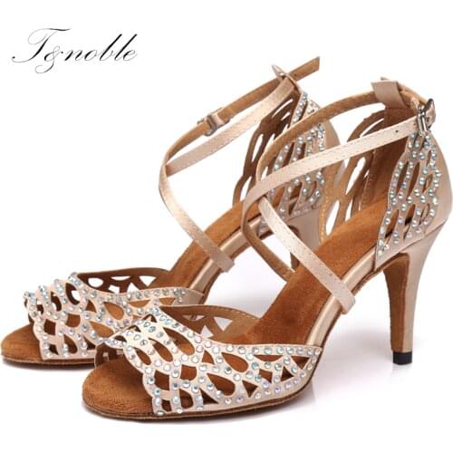 Latin Dance Shoes Rhinestone Women Salsa Dancing Shoes Heeled For Girls Ladies 5-10cm