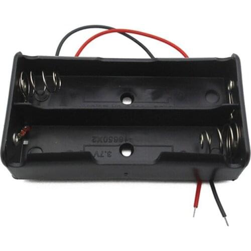 High Quality 7.4V Plastic 2 pcs Standard Size 18650 Battery Storage Case Holder With Wire Leads for 18650 Batteries