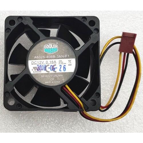 DF0602512B2MN A6025-40BB-3AN-F1 6025 6cm Fan 3 Line Dual Ball DC 12V 0.15A cooling fan