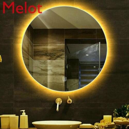 60cm 23.62" LED Lights High Quanlity Reflection Frameless Silver Mirror Anti Frog Demist Round Bathroom Mirror