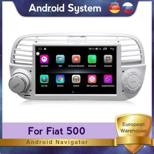 New Android Quad Core 1 DIN Car Dvd Radio MultimediaPlayer FOR FIAT 500 Built In DPS CAR GPS NAVIGATION Head Unit Wifi BT