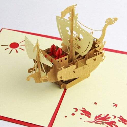 One Piece gold miliu 3D stereo card manual creative animation peripheral Postcard