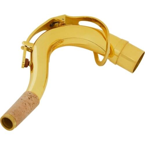 Saxophone Neck Connector Brass Material Gold Lacquer Saxophone Bend Neck For Tenor Sax Musical Instrument Accessories 27.8mm