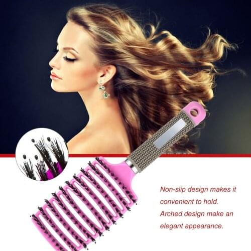 Women Men Hair Scalp Massage Comb Bristle&Nylon Hairbrush Wet Curly Detangle Hair Brush For Salon Hairdressing Hair Accessories
