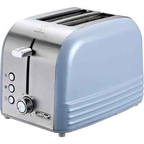 220V 900w 2 pieces Bread machine Breakfast Toaster Stainless steel 6gears baking Reheat Thaw 18.5x25.5cm