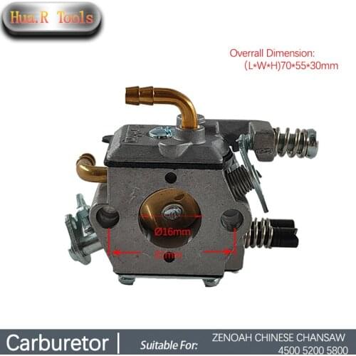 Carburetor Replacement For ZENOAH CHINESE CHANSAW 4500 5200 5800 To Gasoline Chainsaw Lawn Mower
