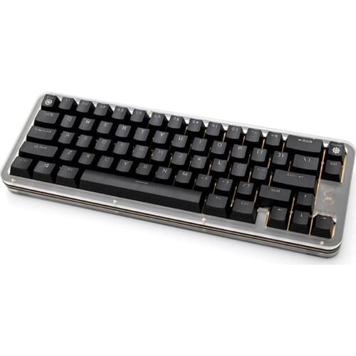 65 Keys Customized Mechanical Keyboard RGB Backlit Hot Swap Type-C Key Line Separation Gaming Keyboard - Gateron Brown Switch