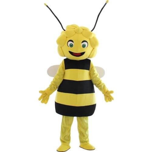 Maya the bee mascot costume girls Bee Mascot Costumes Fancy Dress Halloween Party Adult Size Free Shipping