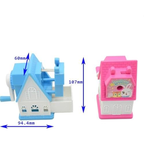 2pcs cute house-shaped mechanical parts manual pencil sharpener high quality stationery office school supplies