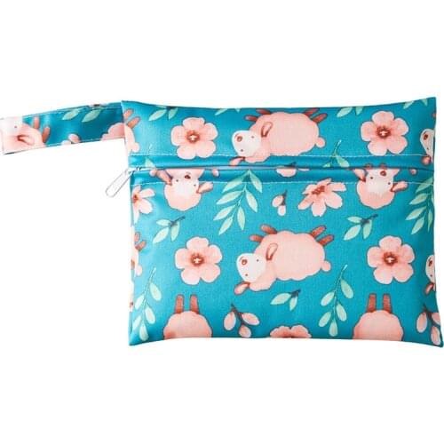 1pc Multi-functional size 14*18 Wet Bag Reusable bag for Mama Cloth pads, Menstrual Pad, sanitary pads bags