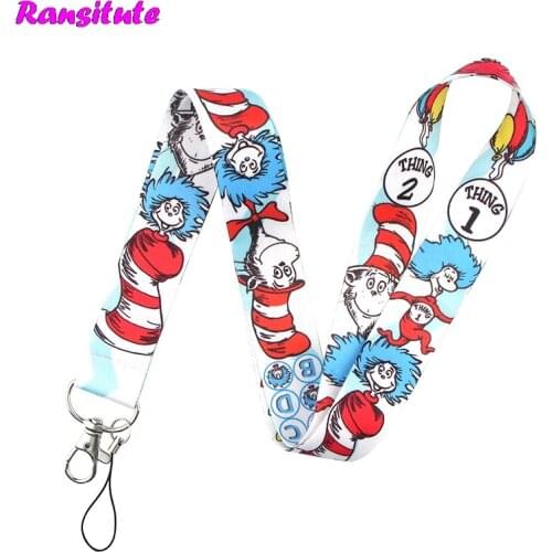 Ransitute Fashion Lanyard Mobile Phone Key ID Badge Holder Neckband And Keyring Ribbon Ribbon DIY Fashion Jewelry R641