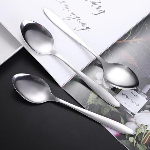 Stainless Steel Soup Spoon Wholesale Restaurant Western Food Sharp Spoon Household Environmentally Friendly Tableware Gift