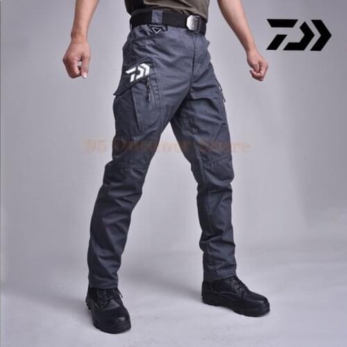 2021 New Daiwa Fishing Pants Multi-Pockets Outdoor Sport Hiking Fishing Clothes Men Trousers Solid Breathable Fishing Clothing
