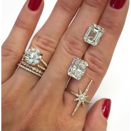 New Arrivals promotion Female Fashion Jewelry Women Round National Zirconia Rings Women Wedding Party Jewelry Drop Shipping