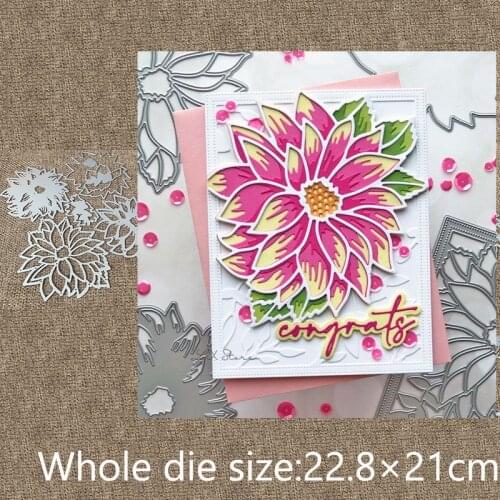 New Design Craft Metal stencil mold Cutting Dies Lovely Dahlia Layering scrapbook die cuts Album Paper Card Craft Embossing