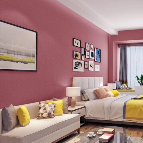 Pink girl heart wallpaper bedroom warm girl childrens room net red princess pink purple red ins wind wallpaper