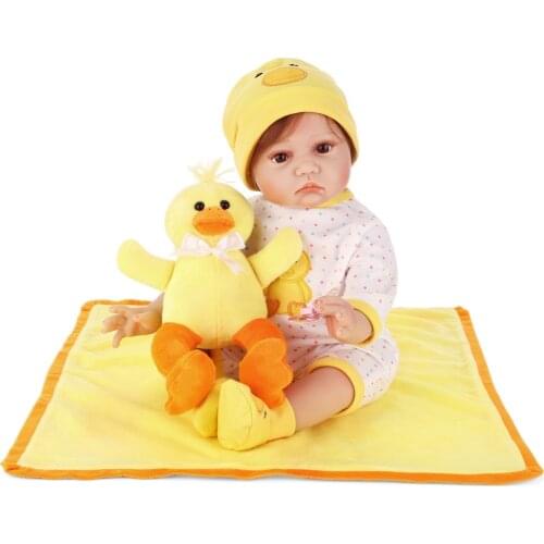 NPK 22" New Arrival Handmade Silicone vinyl adorable Lifelike reborn Baby Bonecas girl kid bebe doll reborn menina de silicone