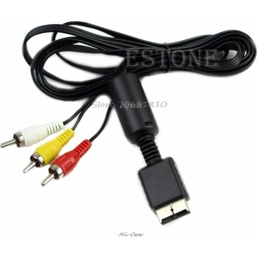 New Audio Video AV Cable Cord Wire to 3 RCA for Sony Playstation PS PS2 PS3