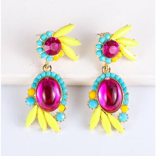 Fashion Personality Girl Rhinestone Irregular Drop Dangle Earrings Womens Elegant Temperament Jewelry Accessories