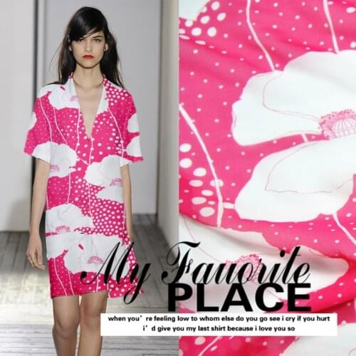 LEO&LIN Lotus super beautiful color silk georgette silk cloth dress shirt spring autumn of high-grade fabrics (1 meter)