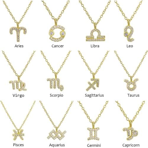 Slovecabin Women's Pendants Zodiac Signs