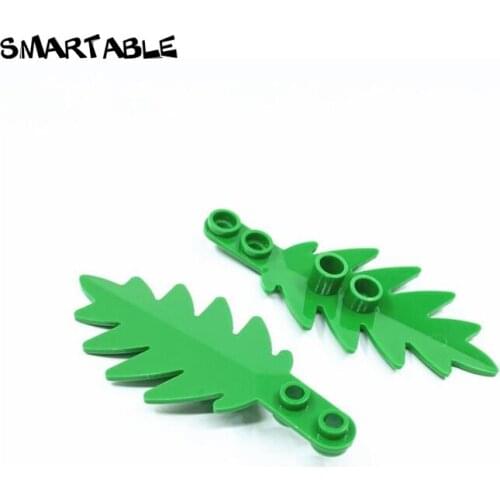 Smartable Small Palm Leaf 8x3 For Trees Building Block MOC Parts Toy For Kids Technical Compatible City 6148 30pcs/Lot
