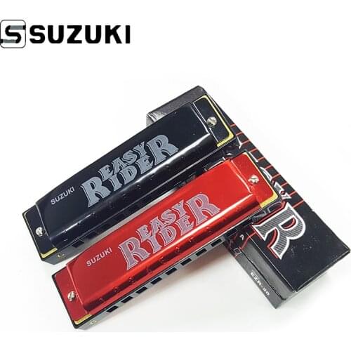 SUZUKI EZR-20 Easy Rider 10 Hole Diatonic Blues Harmonica/ Folk Master Standard Blues Harp (Key of C A G) NEW