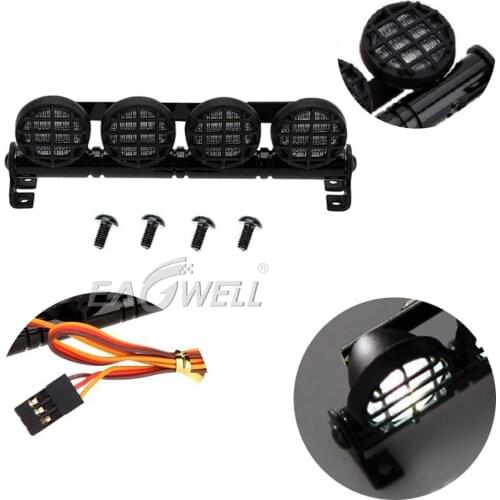 RCTOYFUN LED Spotlight Lights Bar Appearance Accessories For 1/10 1/8 RC Climbing Car Rally Car Monster Truck CC01 D90 SCX10 4WD