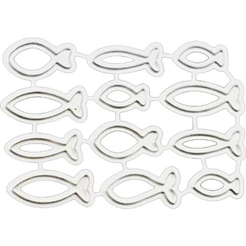 Carbon Steel Cartoon Mini Fish Cutting Dies Embossing Stencil Templates Mold DIY Paper Art Craft Scrapbook Bookmark Card Decor