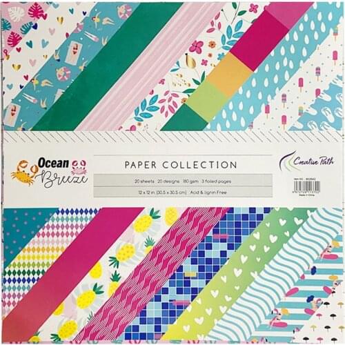 The Creative Path 12 Inch Scrapbooking Papers 20 Sheets Craft Background Decorative Pattern Paper Designer Pack DIY 305x305mm