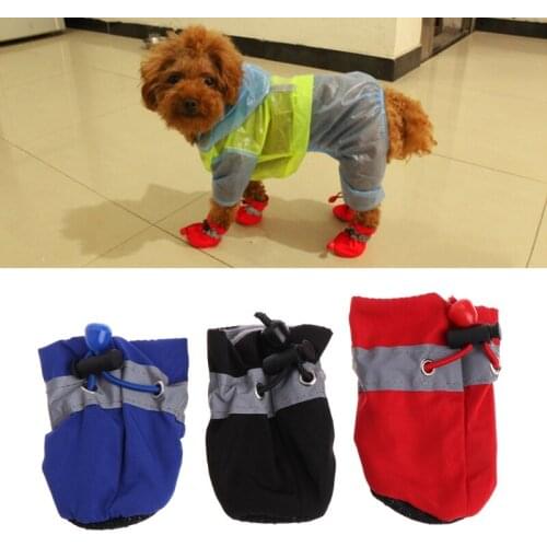 Waterproof Dog Shoes Rain Snow Booties Waterproof Rubber Anti-slip Shoes for Small Dog Puppy