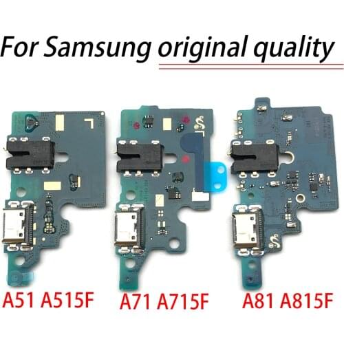 USB Power Charging Port Board Flex Cable Connector Parts For Samsung Galaxy A51 A71 A81 Microphone Module