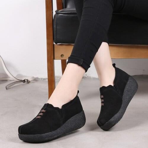 Womens sneakers, womens large size platform shoes, flat shoes, womens shoes lace black high heels