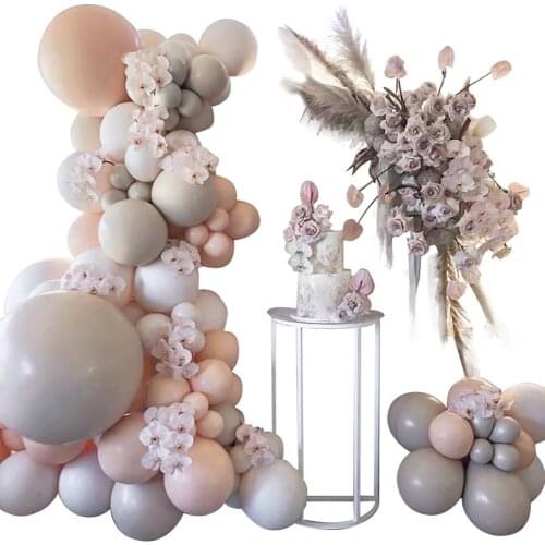 10/105pcs Pastel Macaron Pink Purple Peach Balloon Garland Arch Kit Anniversary Baby Shower Birthday Wedding Party Decoration