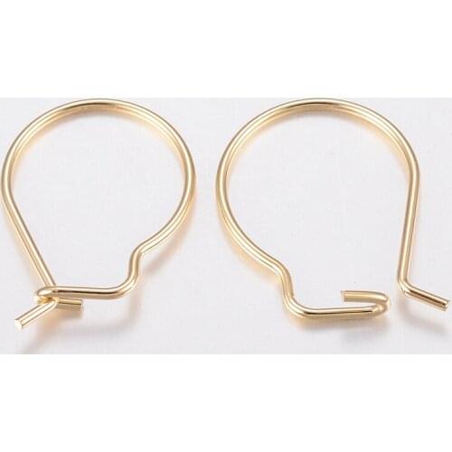 100pcs 304 Stainless Steel Golden Ear Wire Earring Hooks Clasps for jewelry making DIY Earring accessories F80