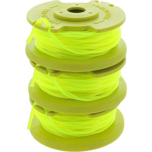 3pcs/set Ryobi AC80RL3 Premium Twisted Trimmer Line Spool 080